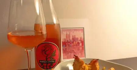 Sparkling Catawba dei Finger Lakes e Paella Valenciana