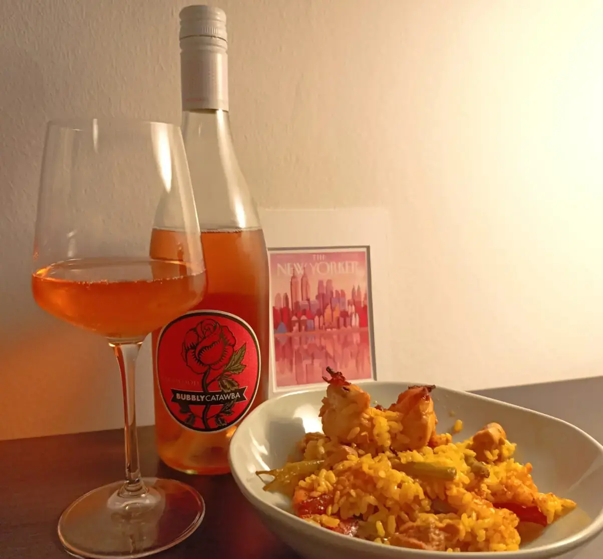 Sparkling Catawba dei Finger Lakes e Paella Valenciana